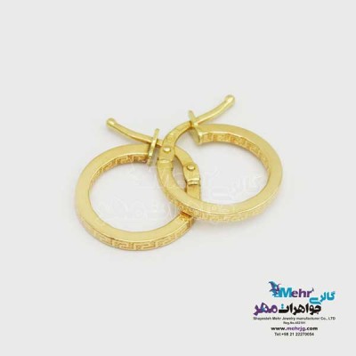 نمای دوم گوشواره گیره ای طلا - طرح ورساچه