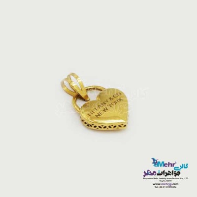 نمای دوم آویز طلا - طرح قلب