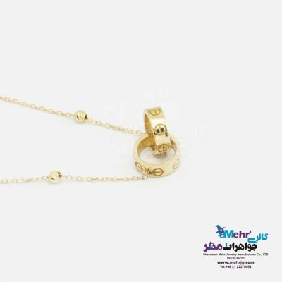 نمای دوم گردنبند طلا – طرح کارتیه