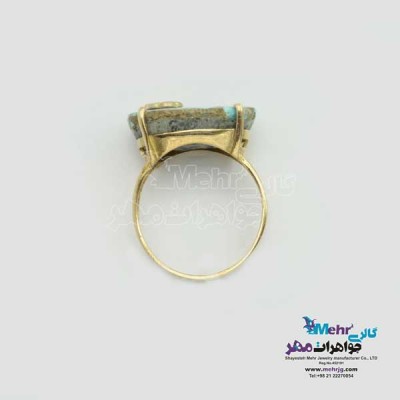 نمای دوم انگشتر طلا- طرح لوتوس