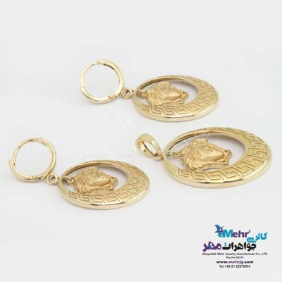 نمای دوم نیم ست طلا - آویز و گوشواره - طرح ورساچه