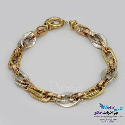 نمای دوم دستبند طلا - طرح حلقه تو در تو