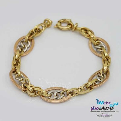 نمای دوم دستبند طلا - طرح کارتیه