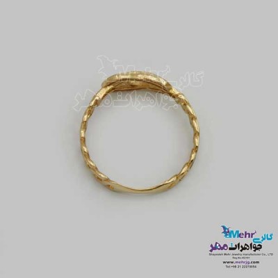 نمای دوم انگشتر طلا- طرح گره