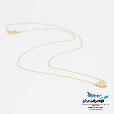 نمای دوم گردنبند طلا - طرح قلب