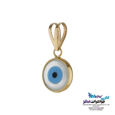 نمای دوم آویز طلا - طرح چشم نظر