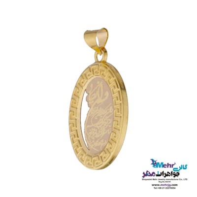 نمای دوم آویز طلا - طرح و ان یکاد