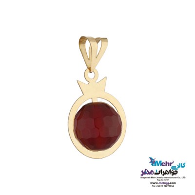 نمای دوم آویز طلا - طرح انار