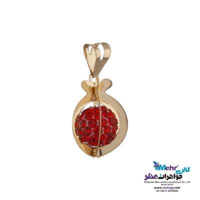 نمای دوم آویز طلا - طرح انار
