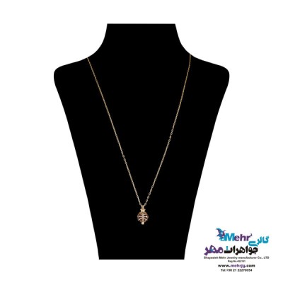 نمای دوم گردنبند طلا - طرح انار