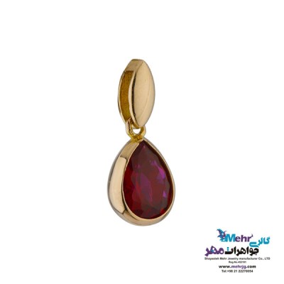 نمای دوم آویز طلا - طرح اشک
