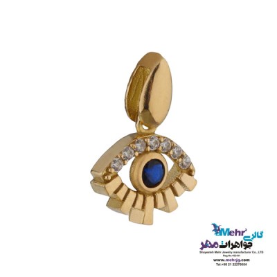 نمای دوم آویز طلا - طرح چشم