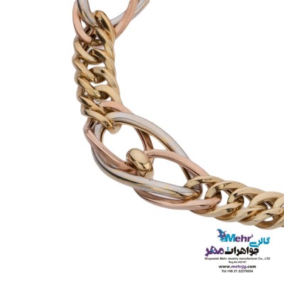 نمای دوم دستبند طلا - طرح حلقه های تو در تو