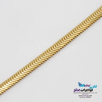 نمای دوم دستبند طلا - طرح تیغ ماهی