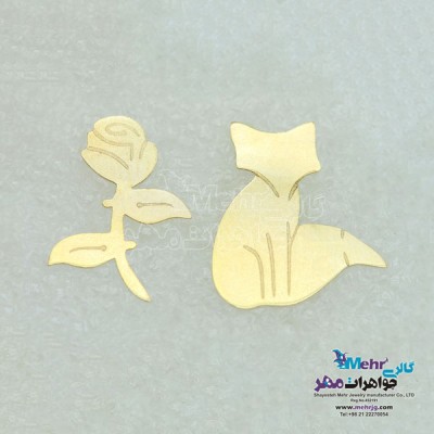 نمای دوم گوشواره طلا - طرح شازده کوچولو