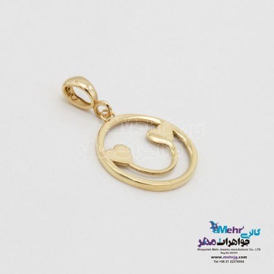 نمای دوم آویز طلا - طرح استیکر