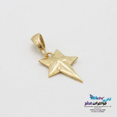 نمای دوم آویز طلا - طرح ستاره