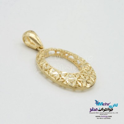 نمای دوم آویز طلا - طرح تراش