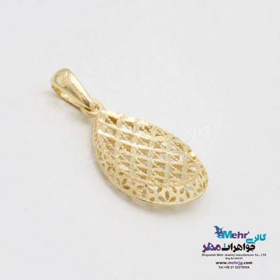 نمای دوم آویز طلا - طرح تراش