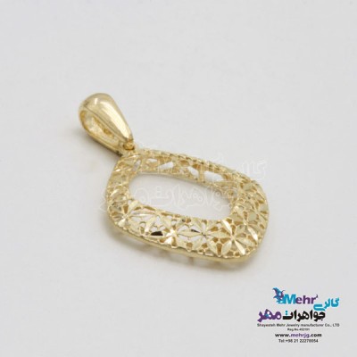 نمای دوم آویز طلا - طرح تراش