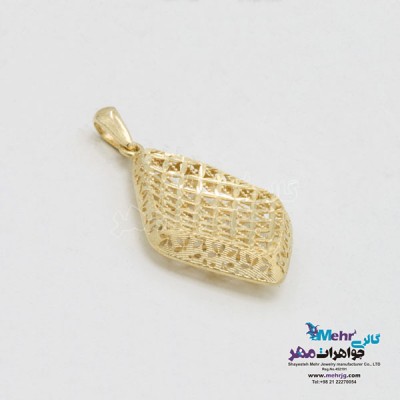 نمای دوم آویز طلا - طرح تراش