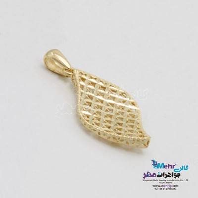 نمای دوم آویز طلا - طرح تراش