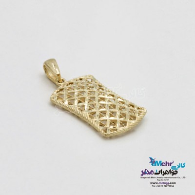 نمای دوم آویز طلا - طرح تراش