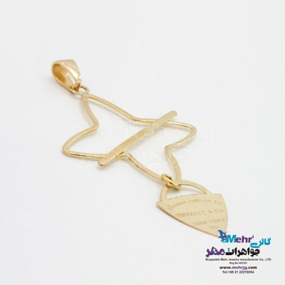 نمای دوم آویز طلا - طرح تیفانی
