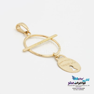 نمای دوم آویز طلا - طرح تیفانی