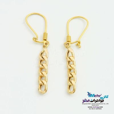 نمای دوم گوشواره طلا - طرح کارتیه