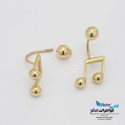 نمای دوم گوشواره طلا - طرح نت