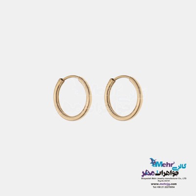نمای دوم گوشواره طلا - طرح حلقه ای