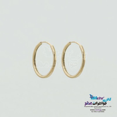 نمای دوم گوشواره طلا - طرح حلقه ای