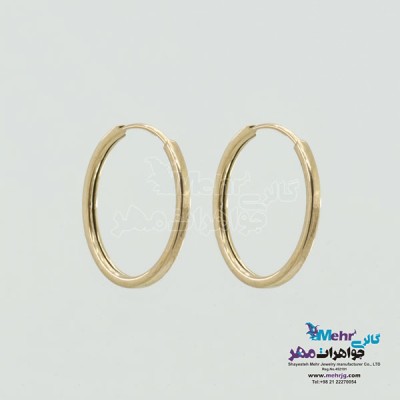 نمای دوم گوشواره طلا - طرح حلقه ای
