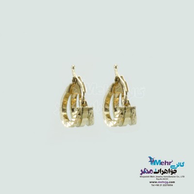 نمای دوم گوشواره طلا - طرح دایانا