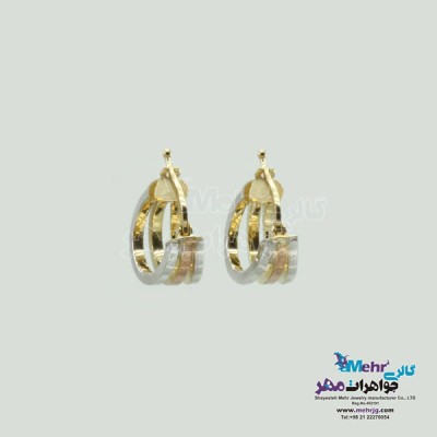 نمای دوم گوشواره طلا - طرح دایانا