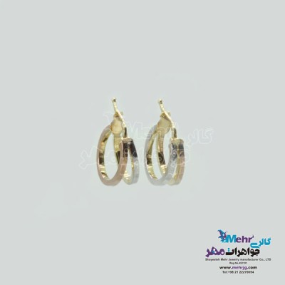 نمای دوم گوشواره طلا - طرح دایانا