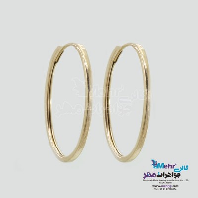 نمای دوم گوشواره طلا - طرح حلقه ای