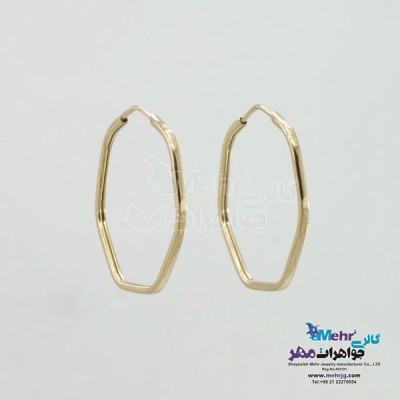 نمای دوم گوشواره طلا - طرح حلقه ای