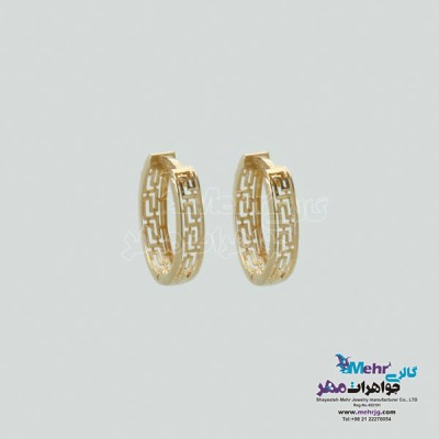 نمای دوم گوشواره طلا - طرح ورساچه