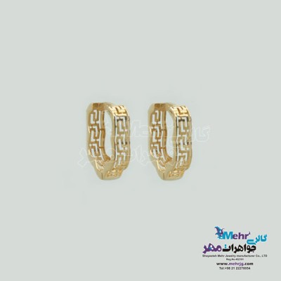 نمای دوم گوشواره طلا - طرح ورساچه