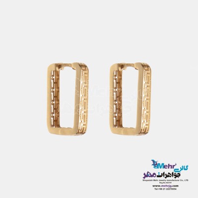 نمای دوم گوشواره طلا - طرح ورساچه