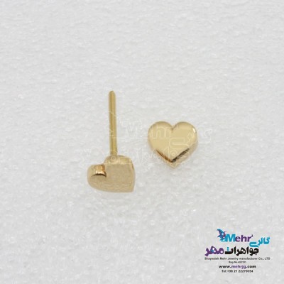 نمای دوم گوشواره طلا - طرح قلب