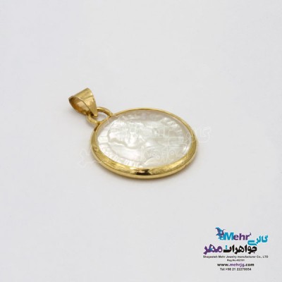 نمای دوم آویز طلا - طرح ملکه