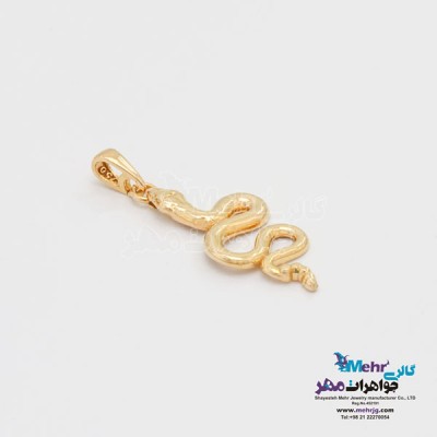 نمای دوم آویز طلا - طرح مار
