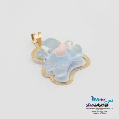 نمای دوم آویز طلا - طرح خرس