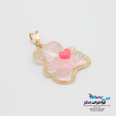 نمای دوم آویز طلا - طرح خرس