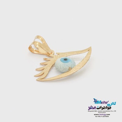نمای دوم آویز طلا - طرح چشم نظر