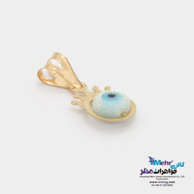 نمای دوم آویز طلا - طرح تاج