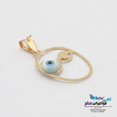 نمای دوم آویز طلا - طرح رخ